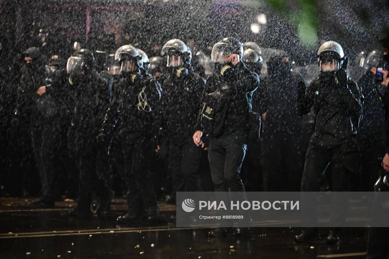 Акция протеста оппозиции в Тбилиси