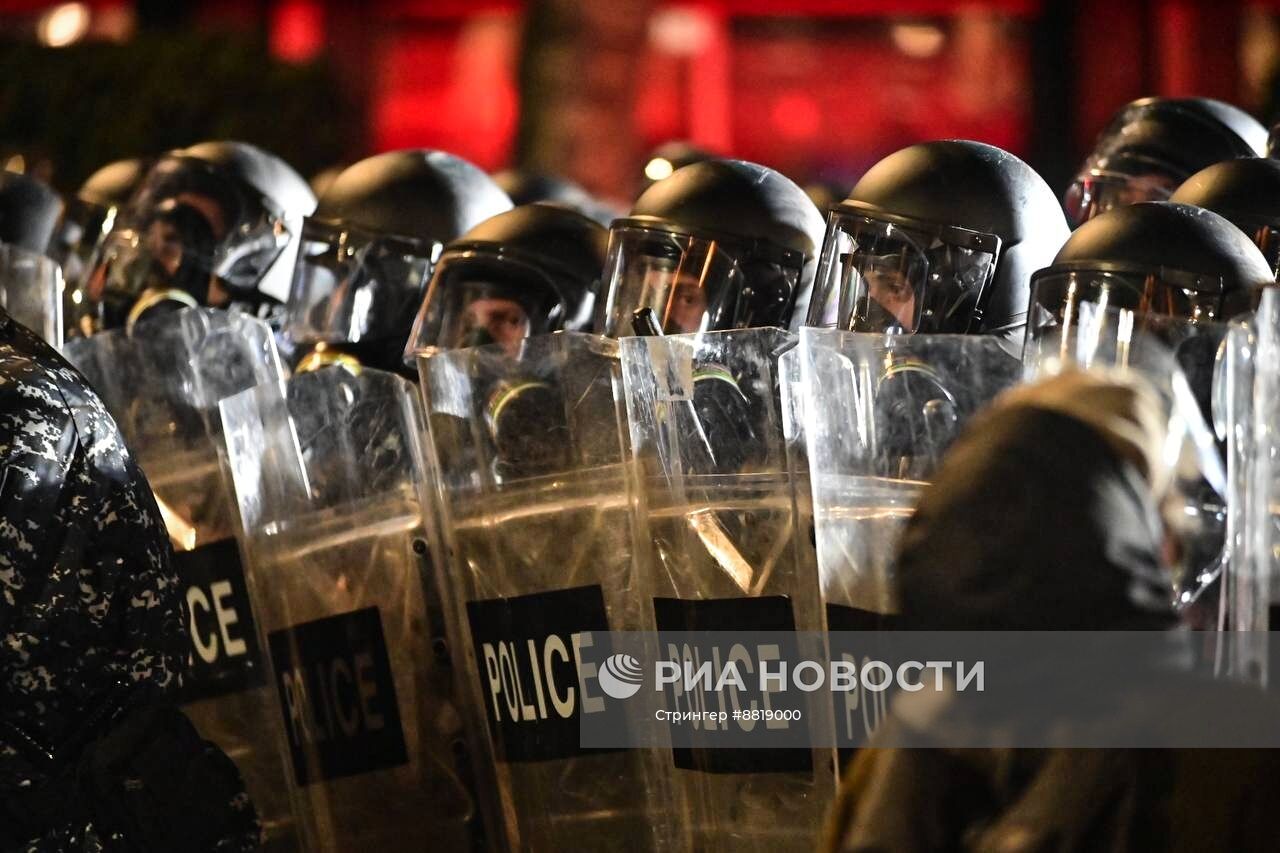 Акция протеста оппозиции в Тбилиси