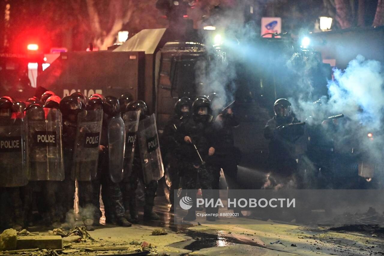 Акция протеста оппозиции в Тбилиси