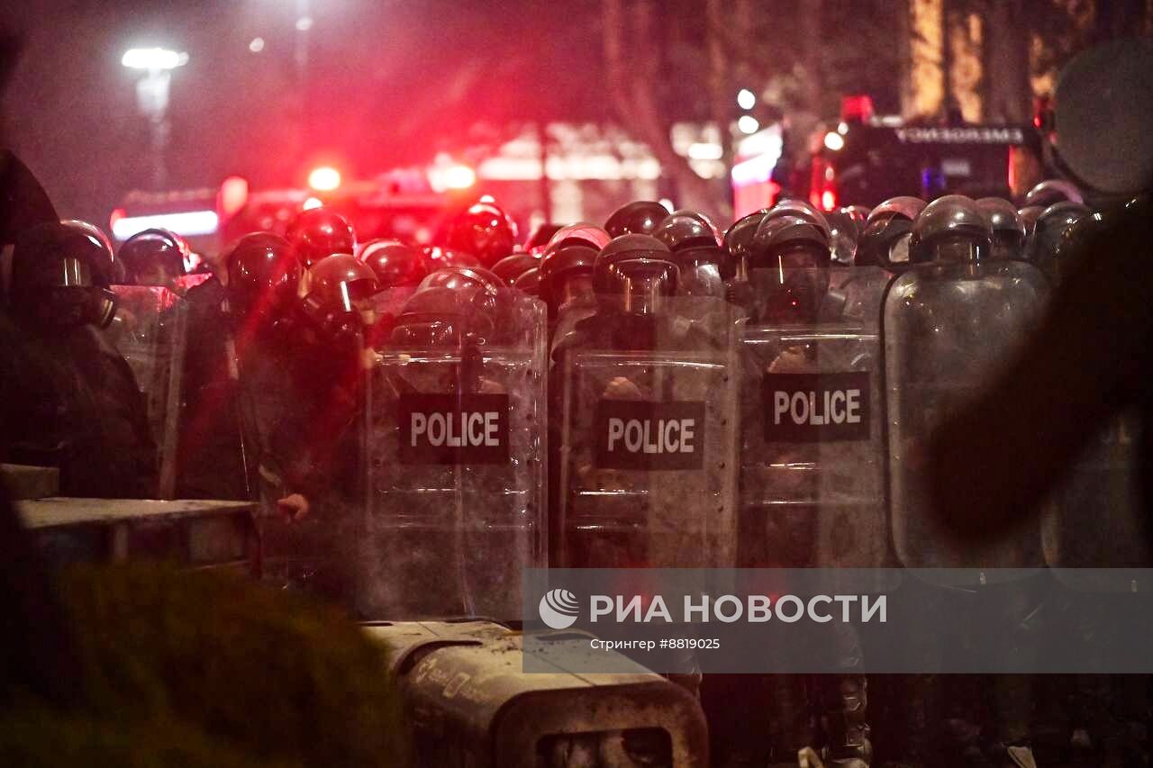 Акция протеста оппозиции в Тбилиси