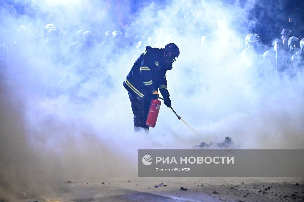 Акция протеста оппозиции в Тбилиси