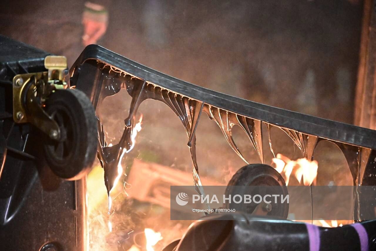 Акция протеста оппозиции в Тбилиси