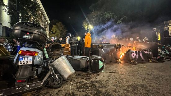 Акция протеста оппозиции в Тбилиси