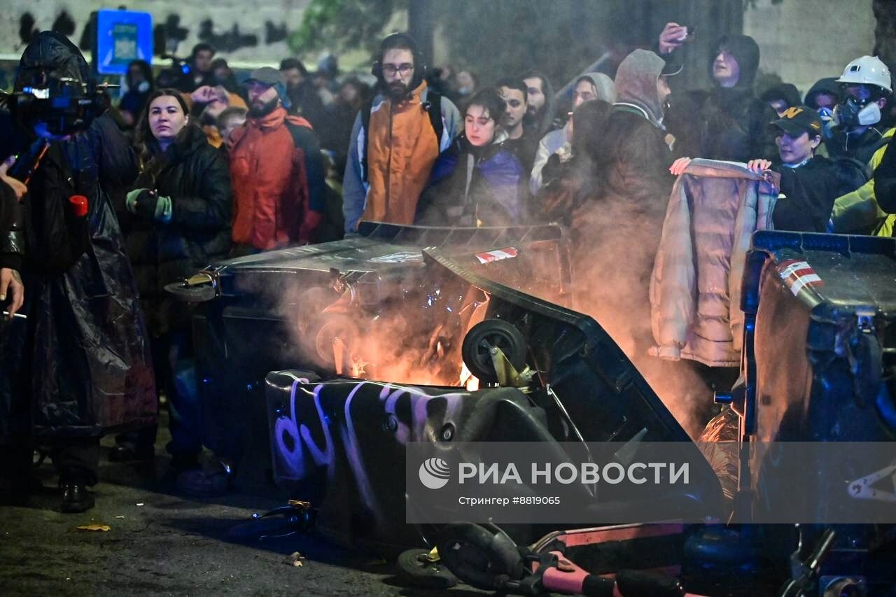 Акция протеста оппозиции в Тбилиси