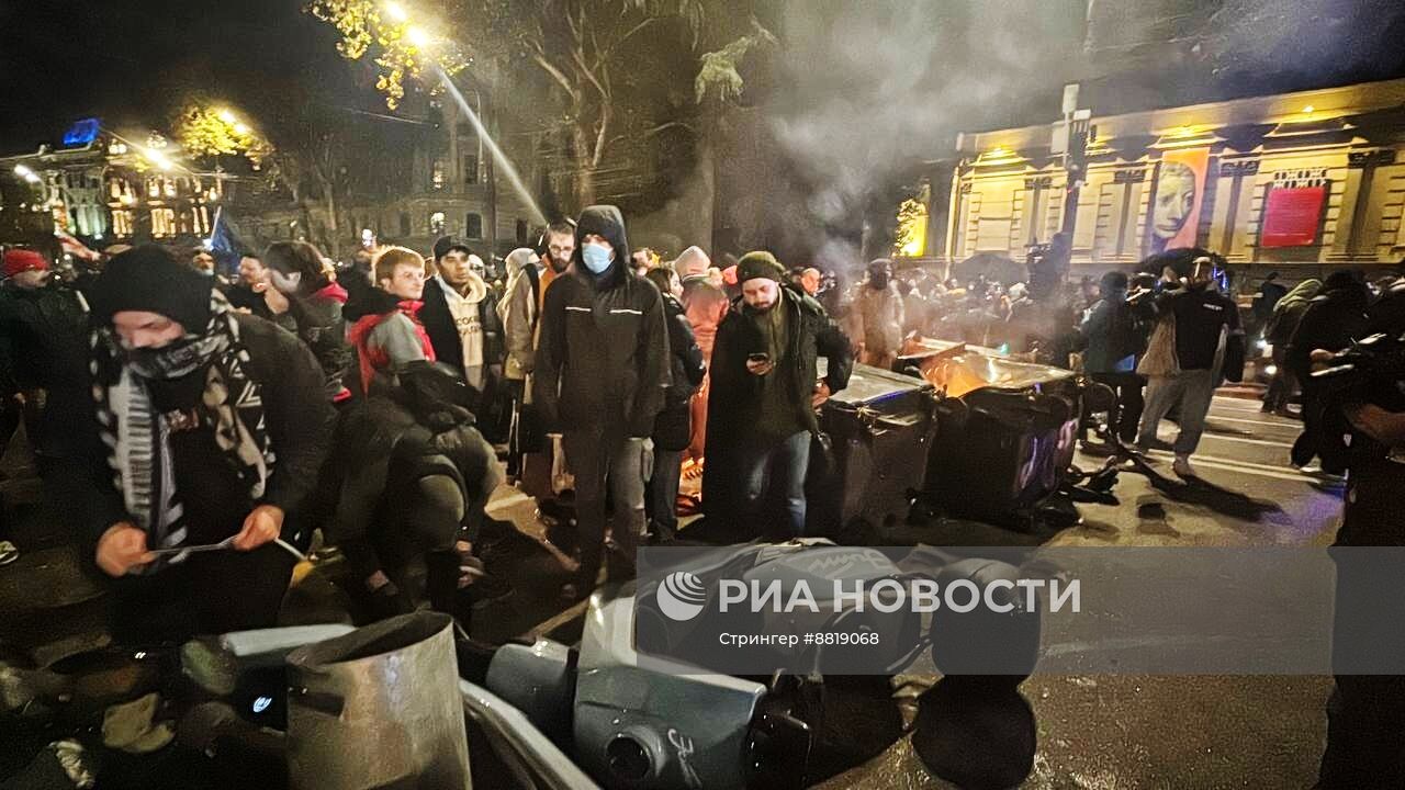 Акция протеста оппозиции в Тбилиси