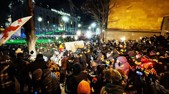 Акция протеста оппозиции в Тбилиси