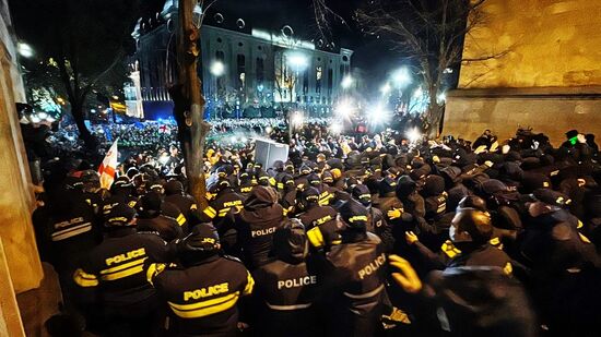 Акция протеста оппозиции в Тбилиси