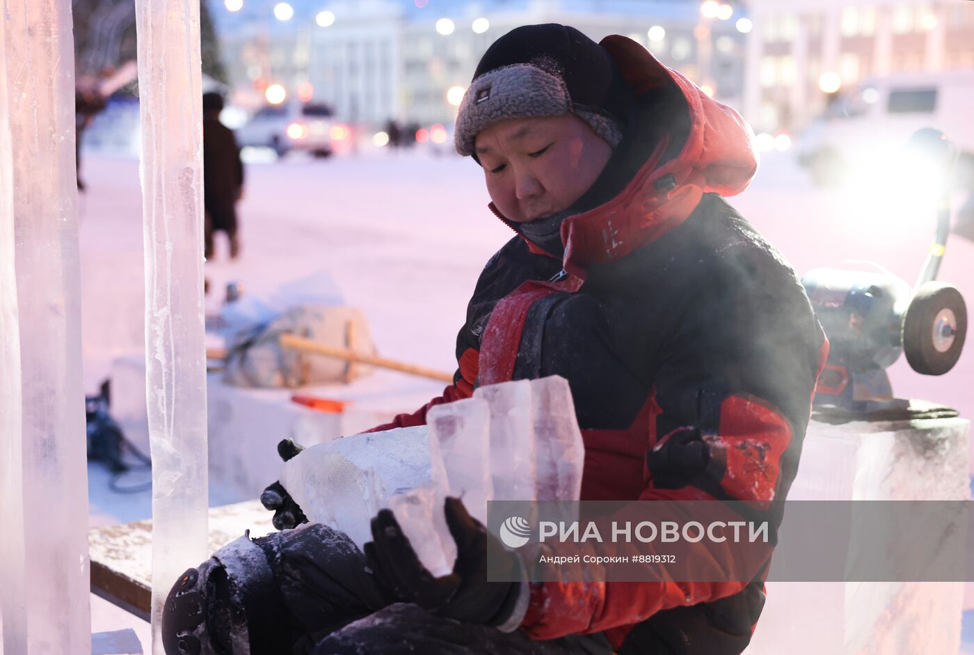 Конкурс ледовых скульптур "Бриллианты Якутии"