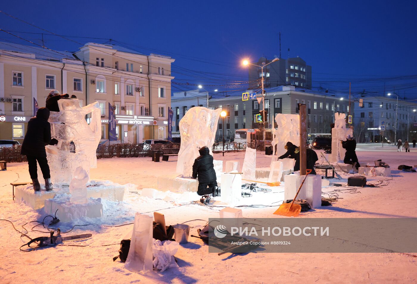 Конкурс ледовых скульптур "Бриллианты Якутии"