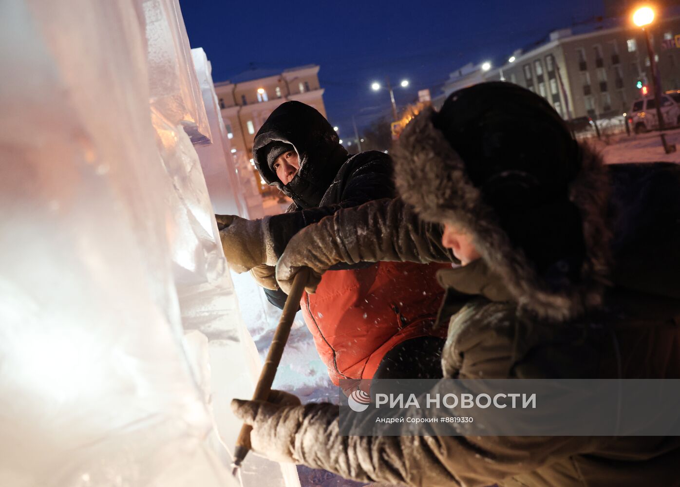 Конкурс ледовых скульптур "Бриллианты Якутии"