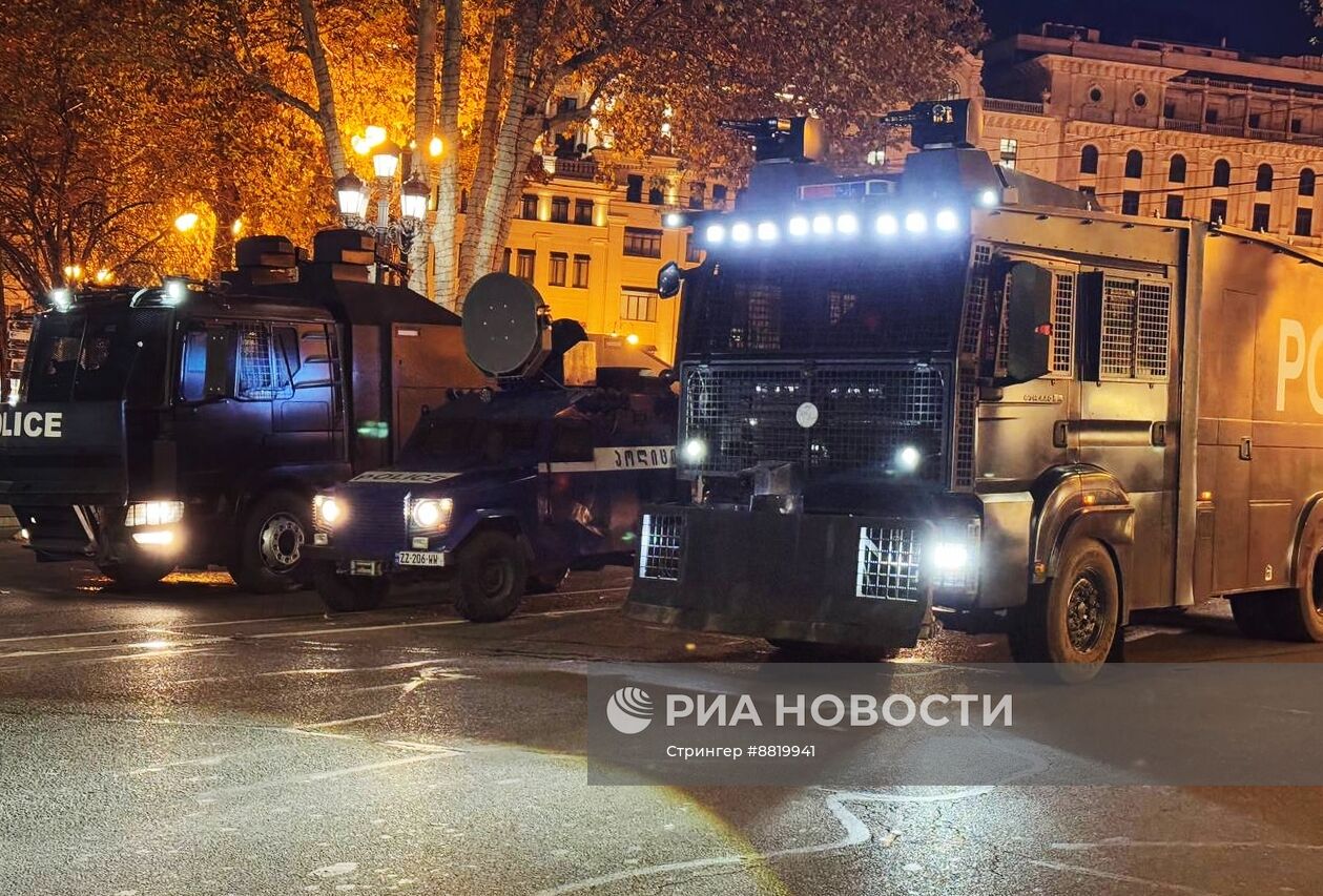 Акция протеста оппозиции в Тбилиси