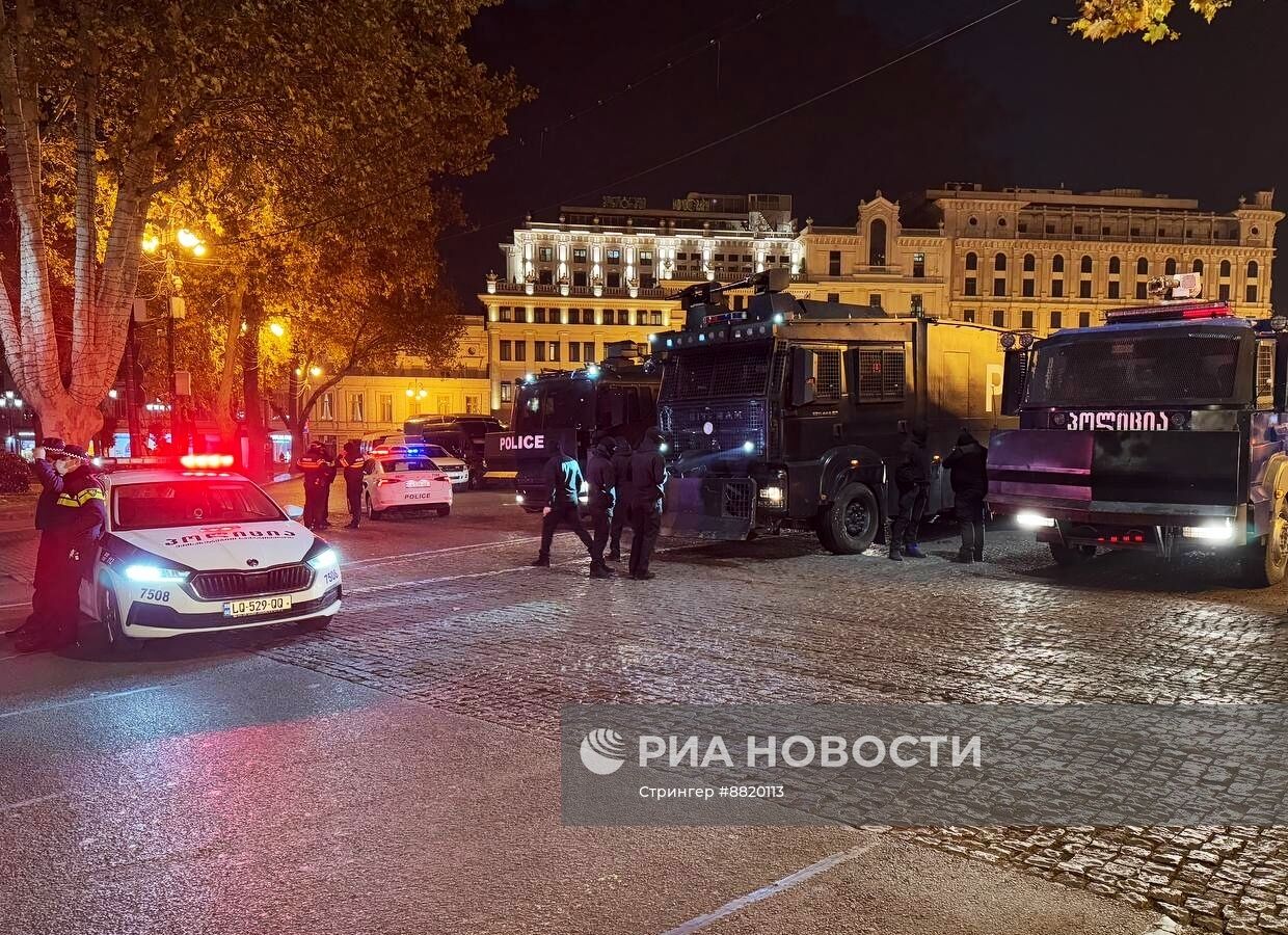 Акция протеста оппозиции в Тбилиси