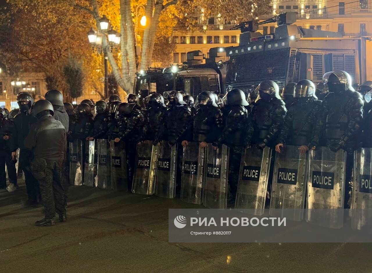 Акция протеста оппозиции в Тбилиси