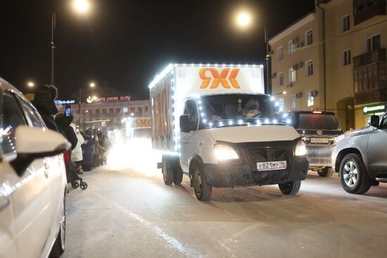 Зажжение огней первой в России новогодней елки