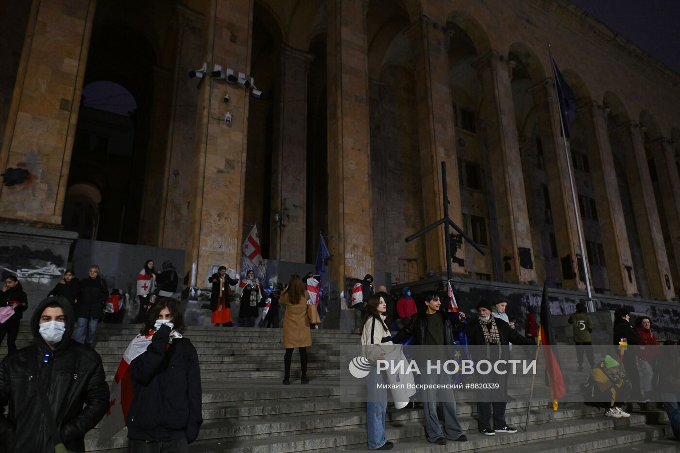 Акция протеста оппозиции в Тбилиси