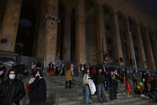 Акция протеста оппозиции в Тбилиси