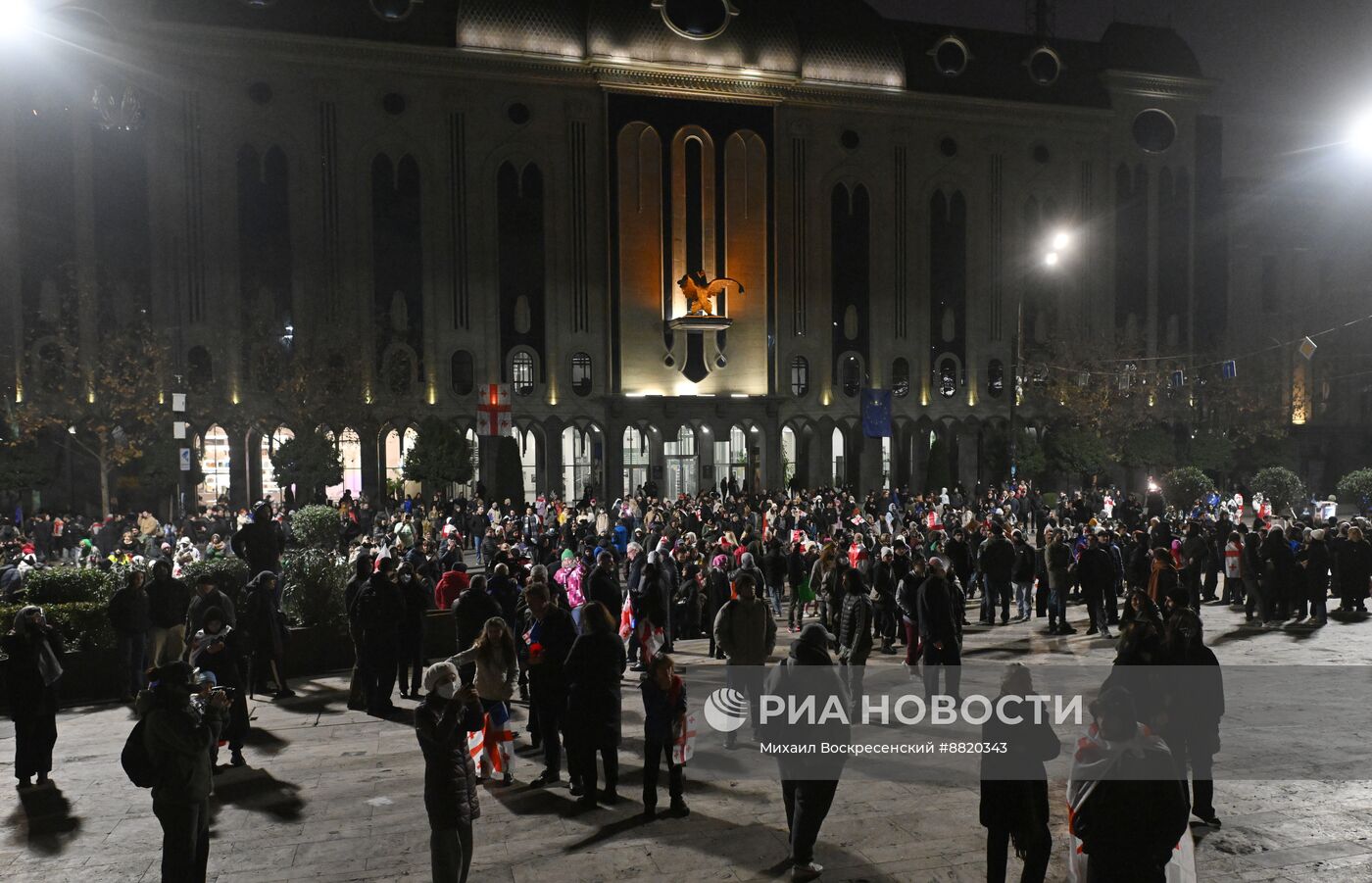 Акция протеста оппозиции в Тбилиси