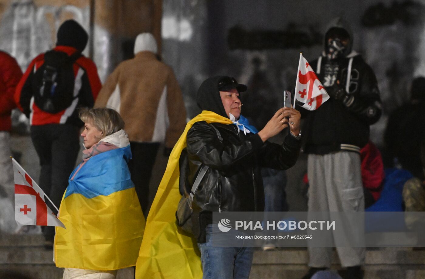 Акция протеста оппозиции в Тбилиси