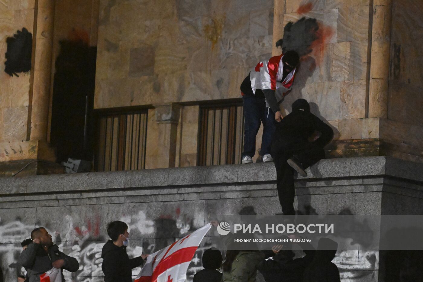 Акция протеста оппозиции в Тбилиси