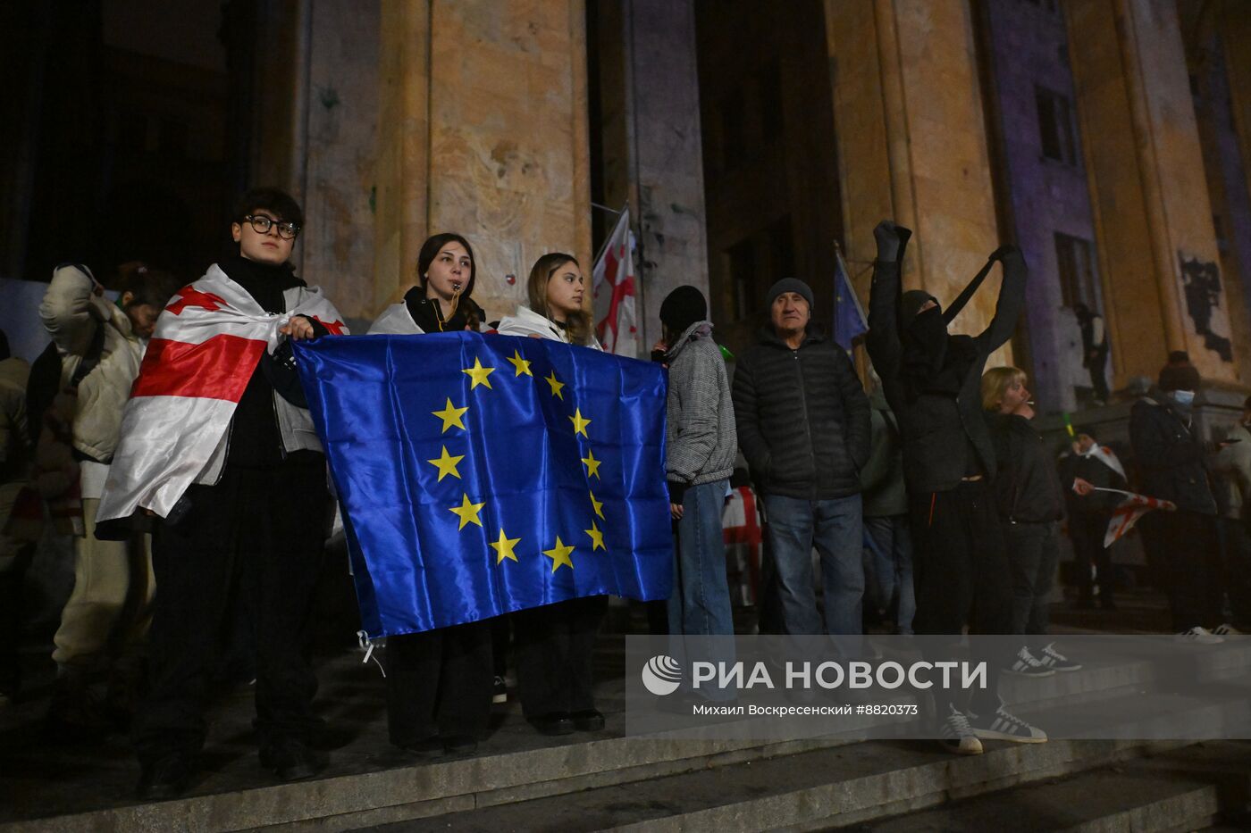 Акция протеста оппозиции в Тбилиси