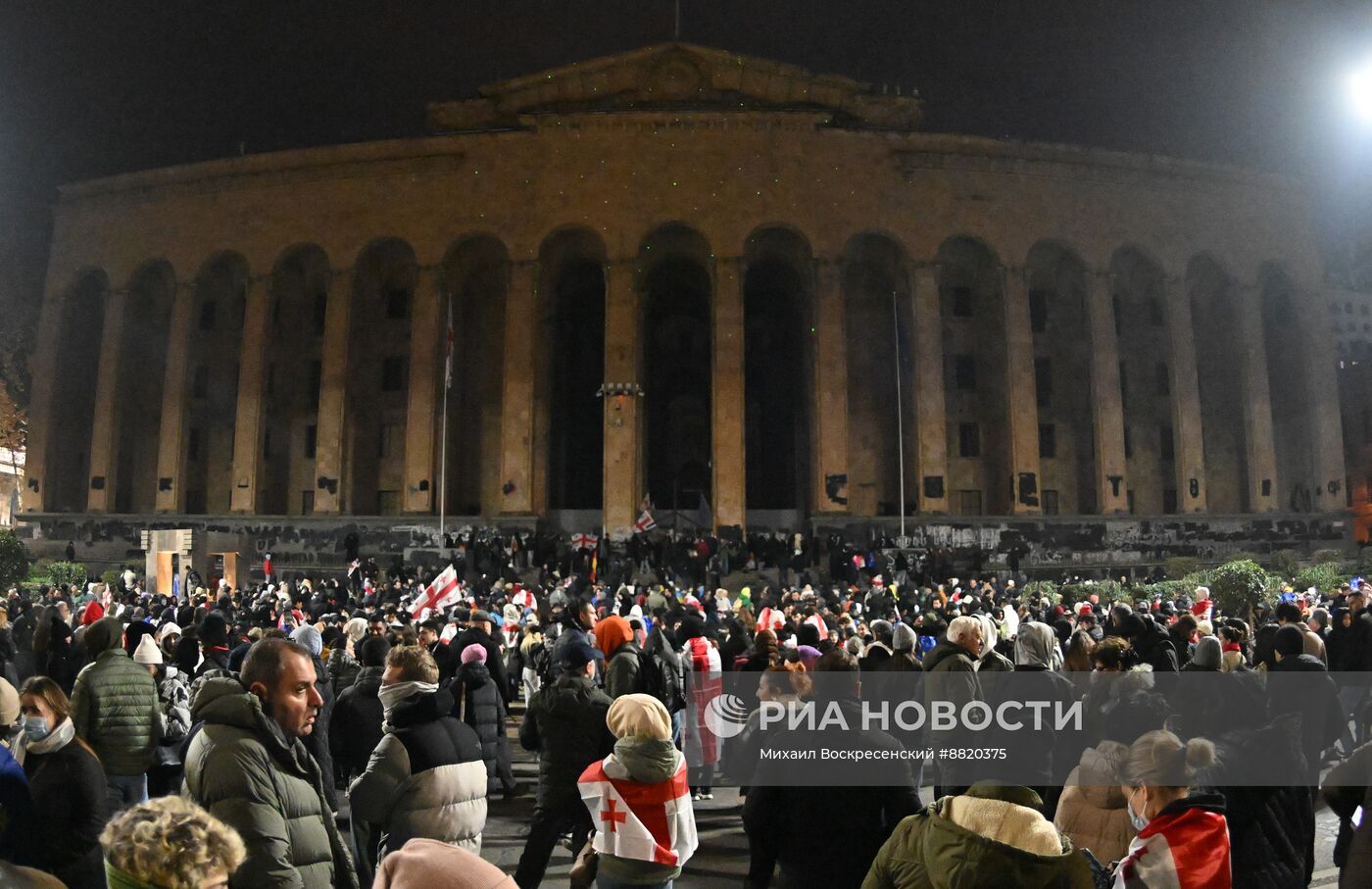 Акция протеста оппозиции в Тбилиси