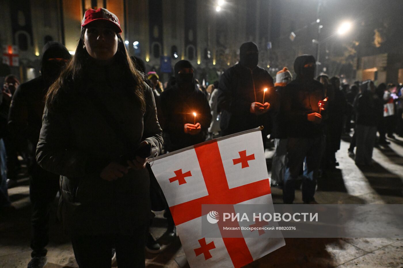 Акция протеста оппозиции в Тбилиси