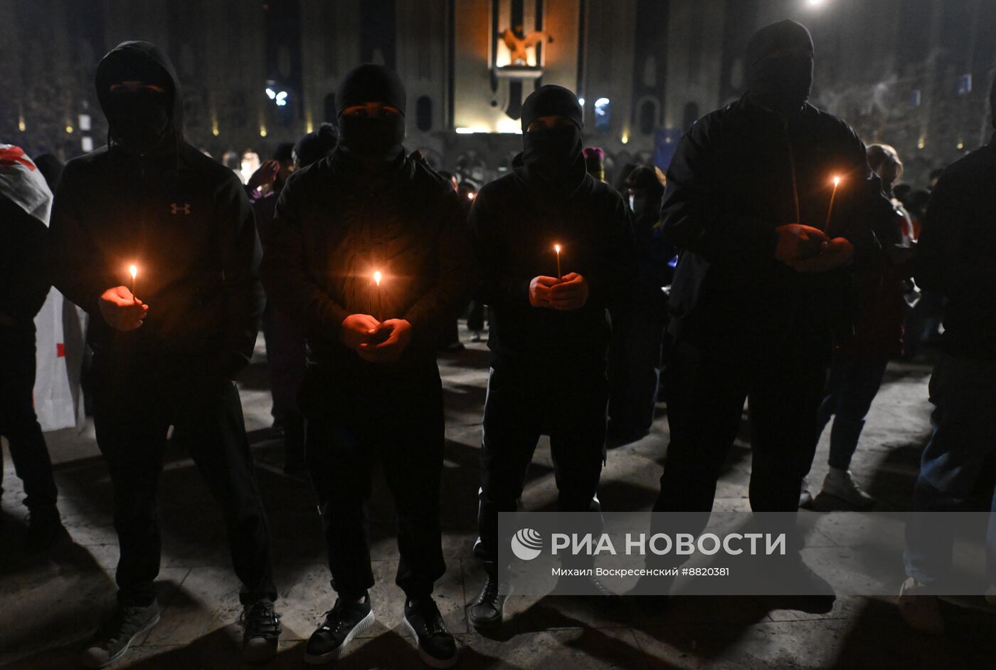 Акция протеста оппозиции в Тбилиси