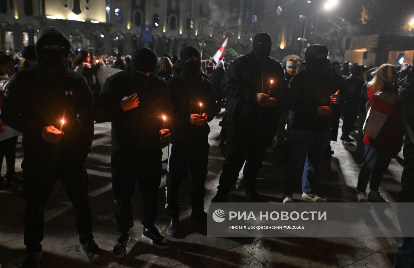 Акция протеста оппозиции в Тбилиси