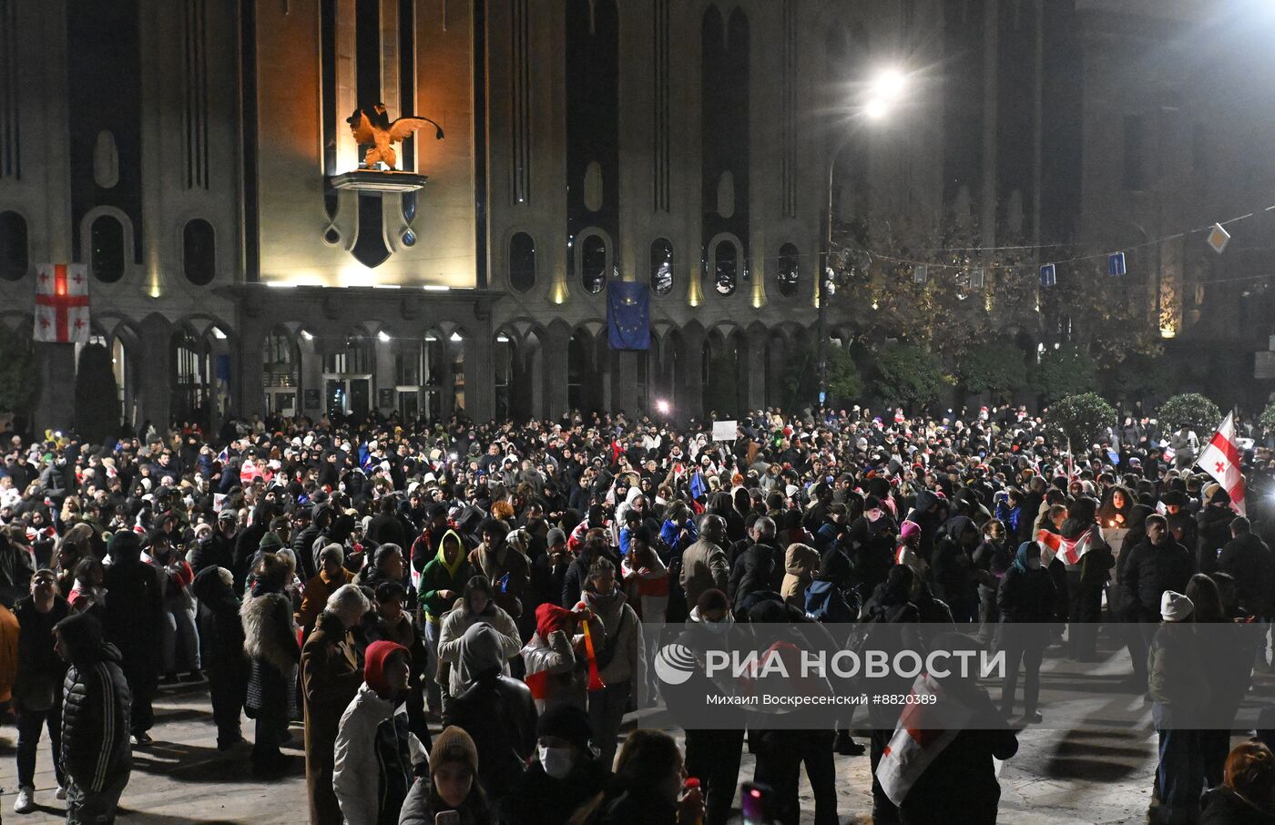 Акция протеста оппозиции в Тбилиси