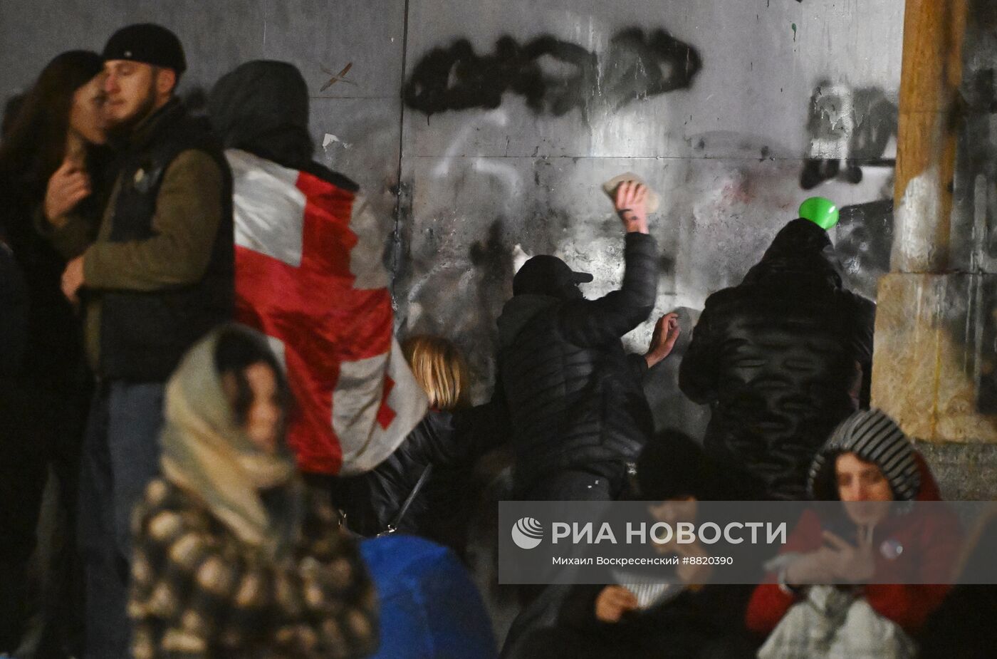 Акция протеста оппозиции в Тбилиси