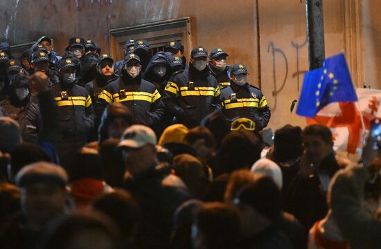 Акция протеста оппозиции в Тбилиси