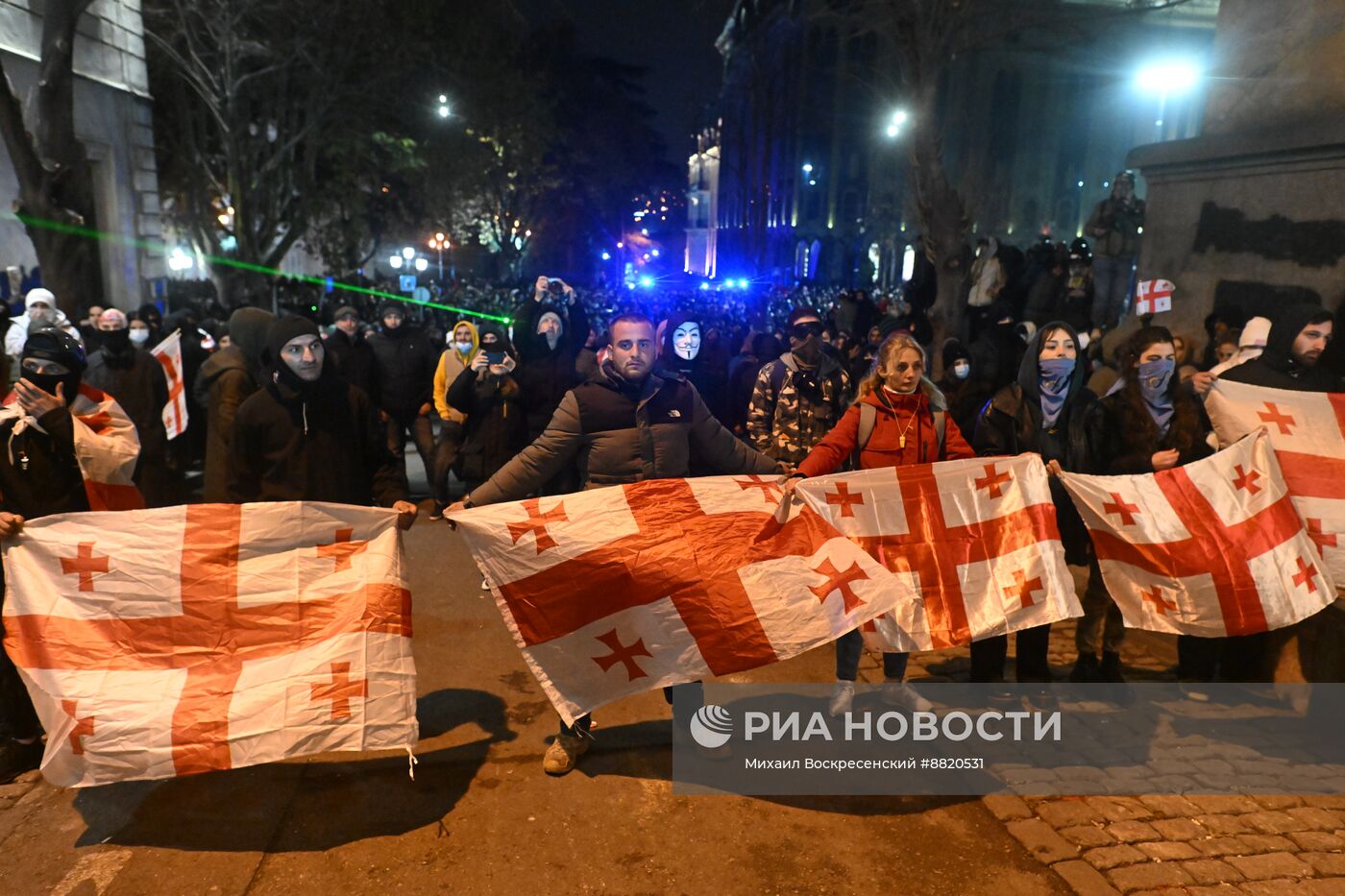 Акция протеста оппозиции в Тбилиси