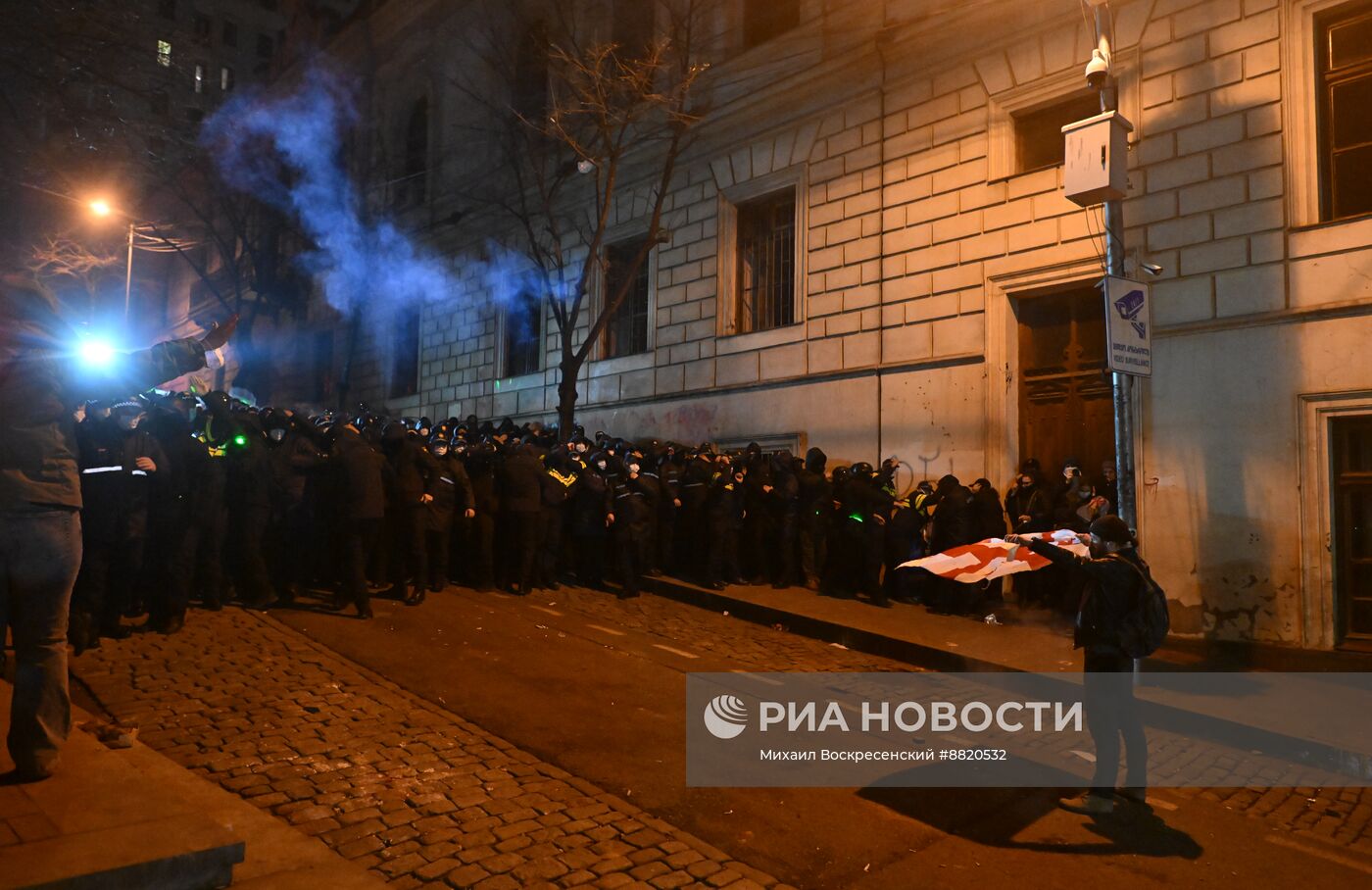 Акция протеста оппозиции в Тбилиси