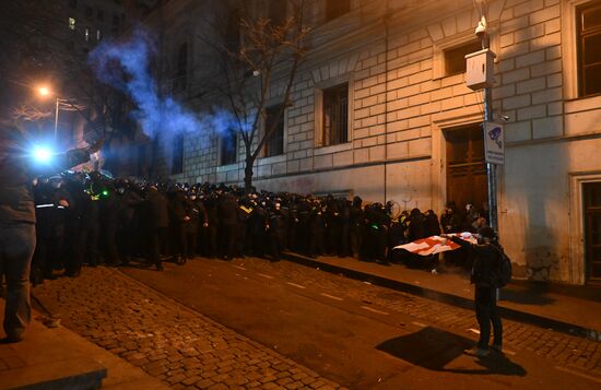 Акция протеста оппозиции в Тбилиси