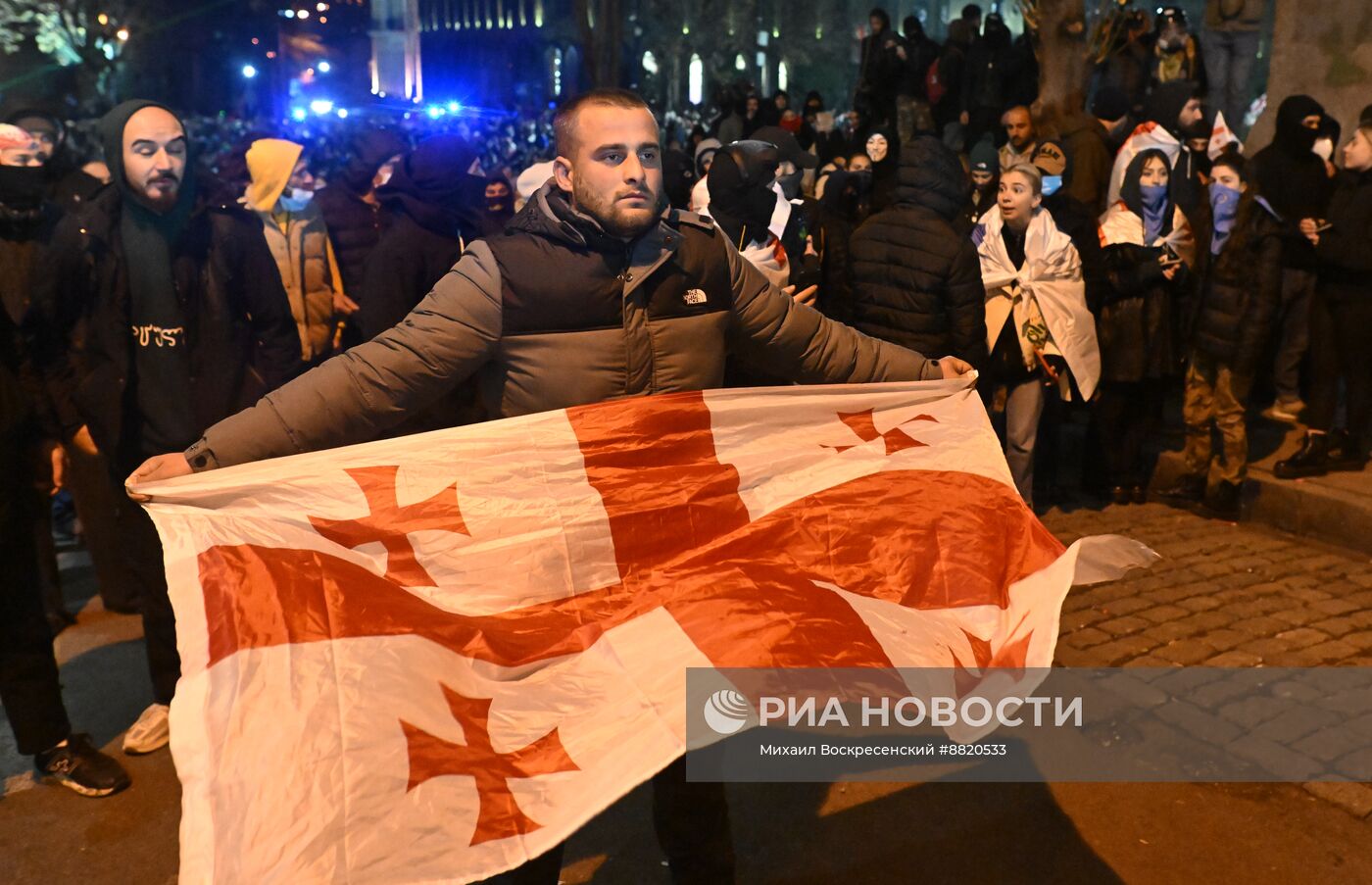 Акция протеста оппозиции в Тбилиси