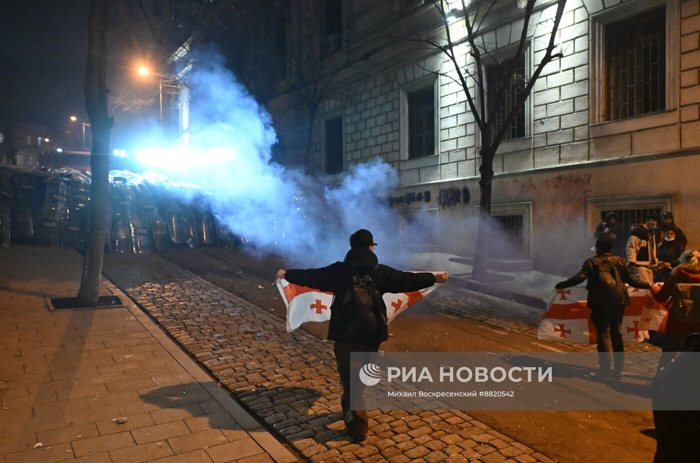 Акция протеста оппозиции в Тбилиси