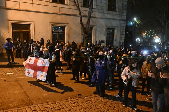 Акция протеста оппозиции в Тбилиси