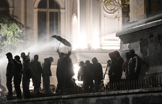 Акция протеста оппозиции в Тбилиси