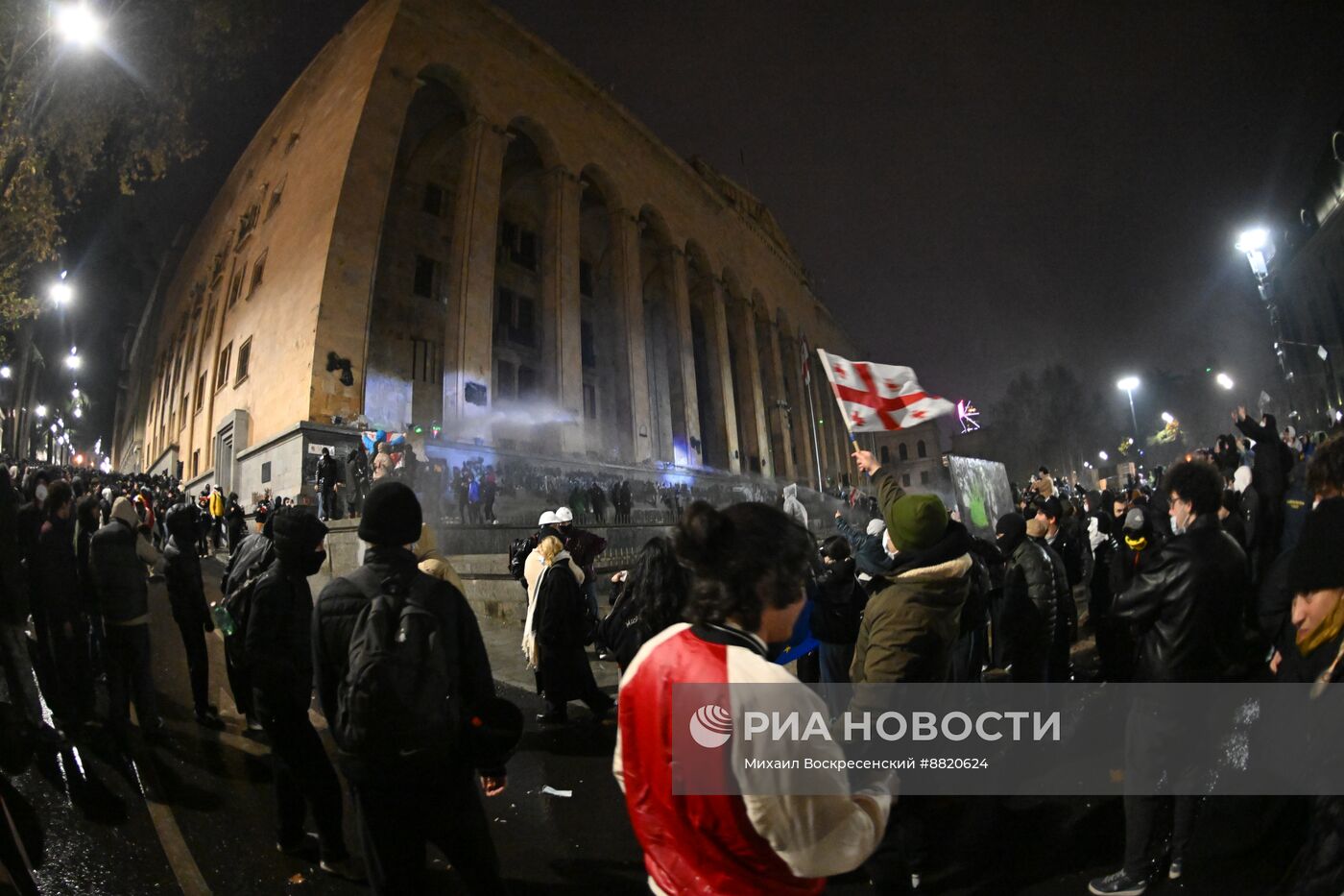 Акция протеста оппозиции в Тбилиси