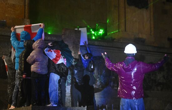 Акция протеста оппозиции в Тбилиси