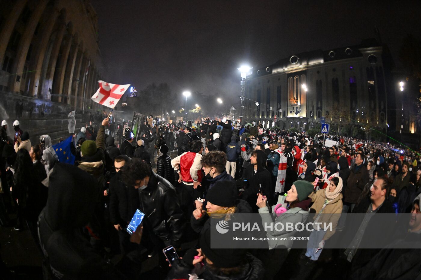 Акция протеста оппозиции в Тбилиси