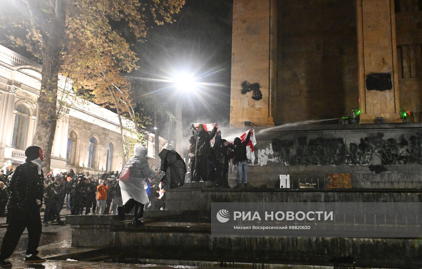 Акция протеста оппозиции в Тбилиси