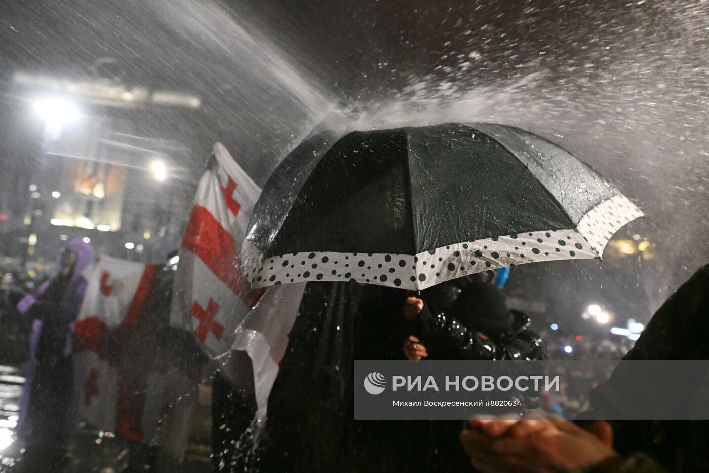 Акция протеста оппозиции в Тбилиси