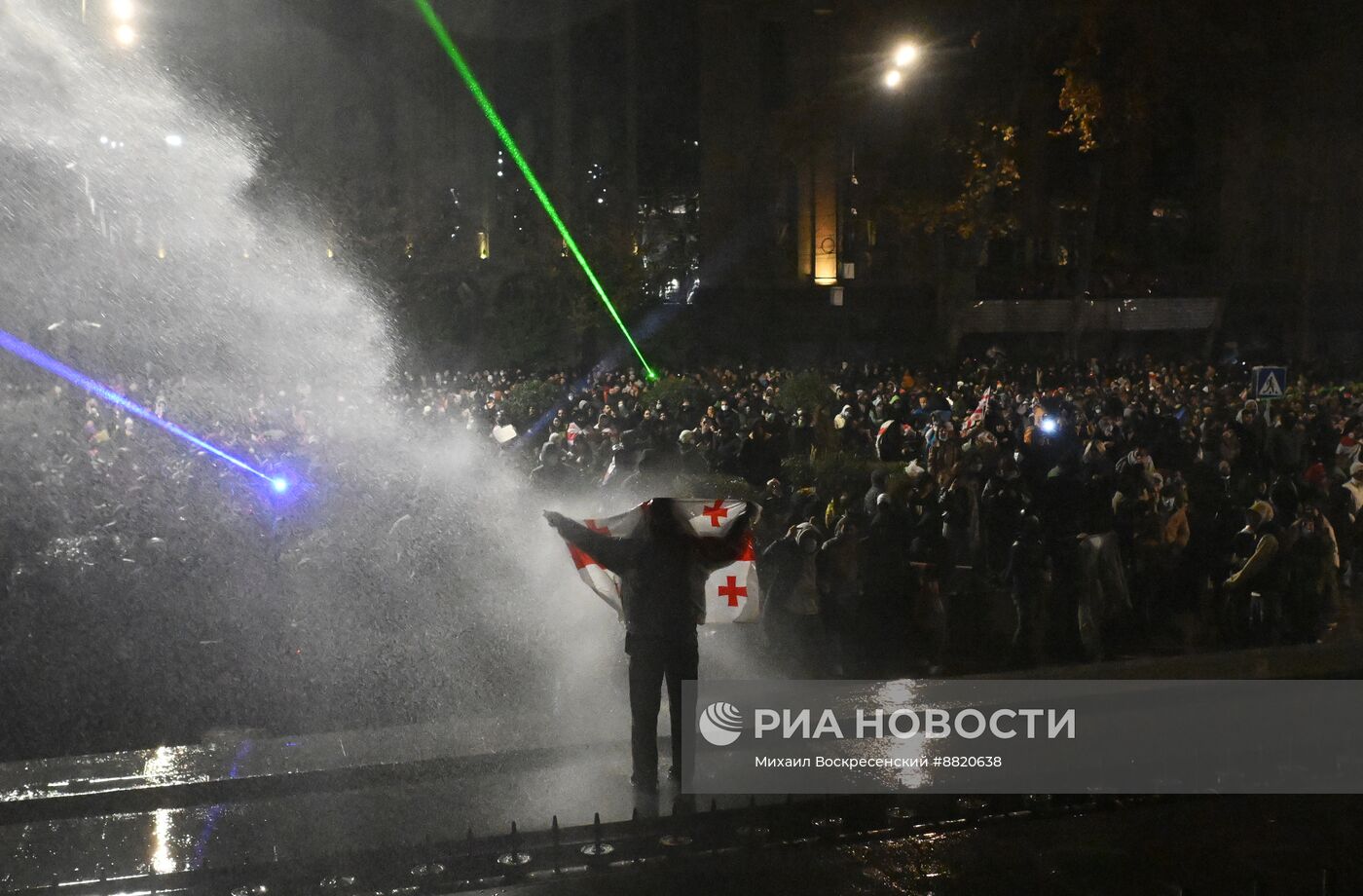 Акция протеста оппозиции в Тбилиси