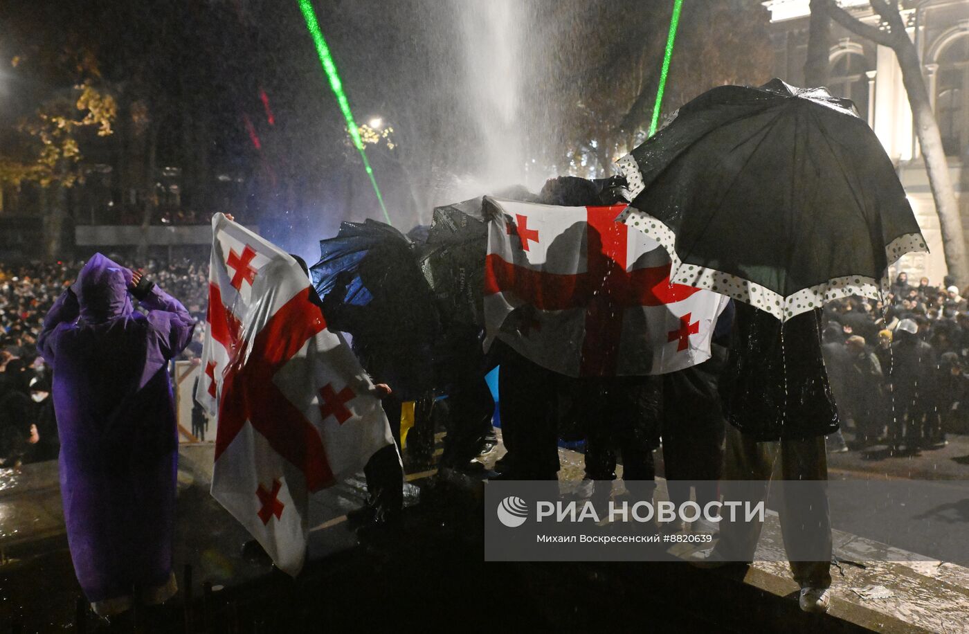 Акция протеста оппозиции в Тбилиси