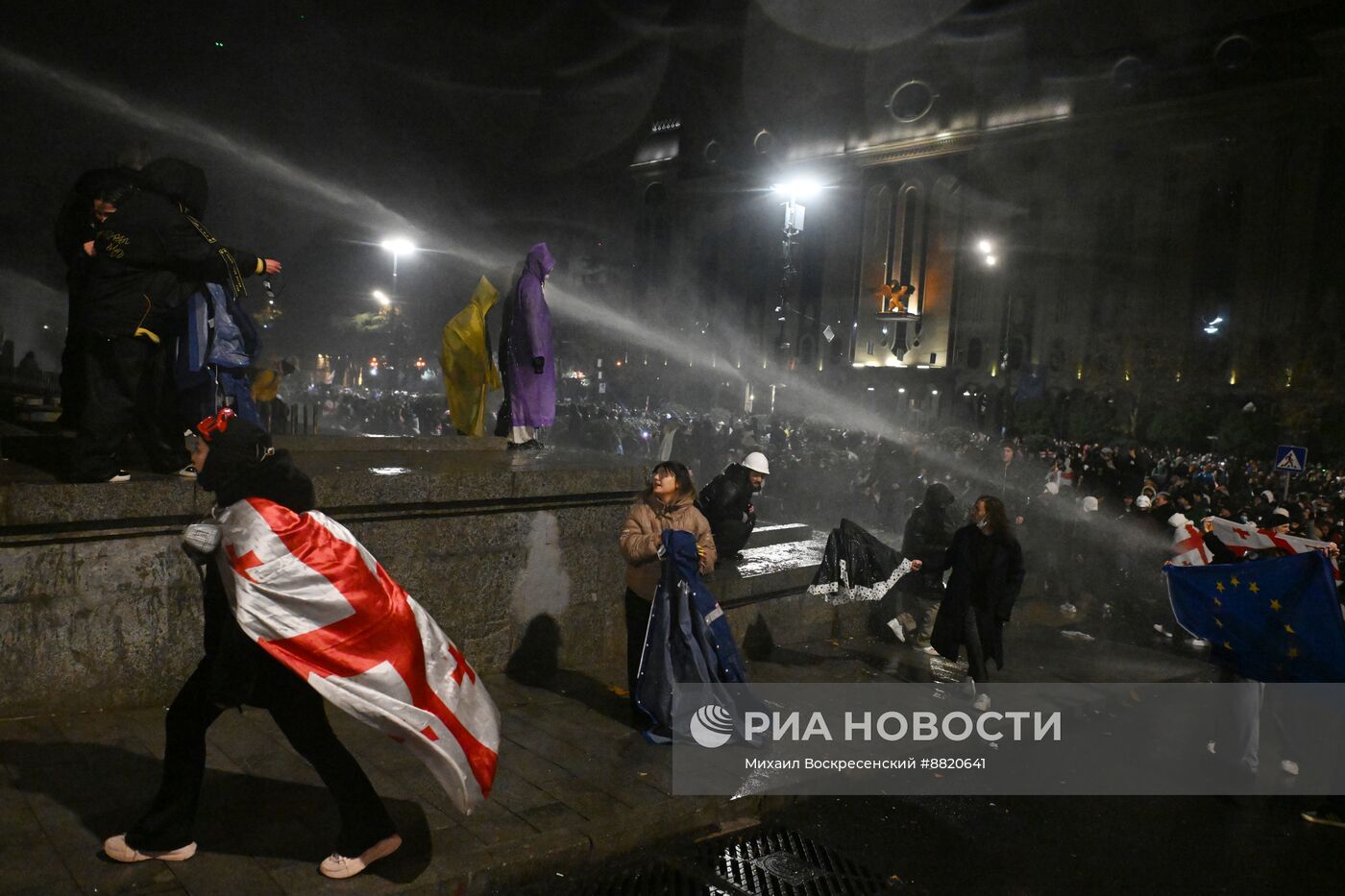 Акция протеста оппозиции в Тбилиси