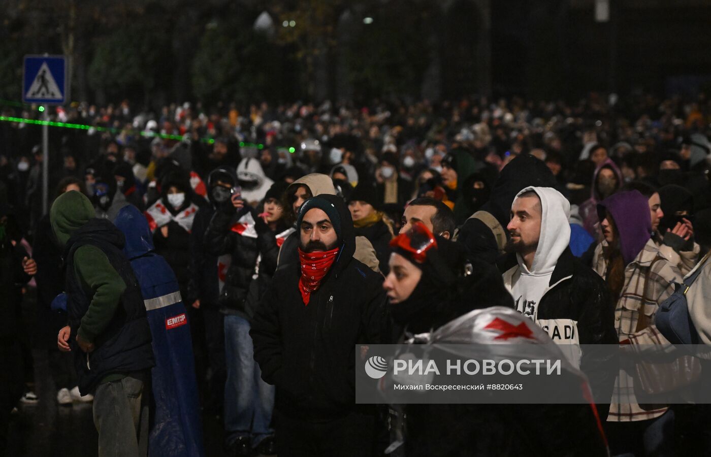 Акция протеста оппозиции в Тбилиси