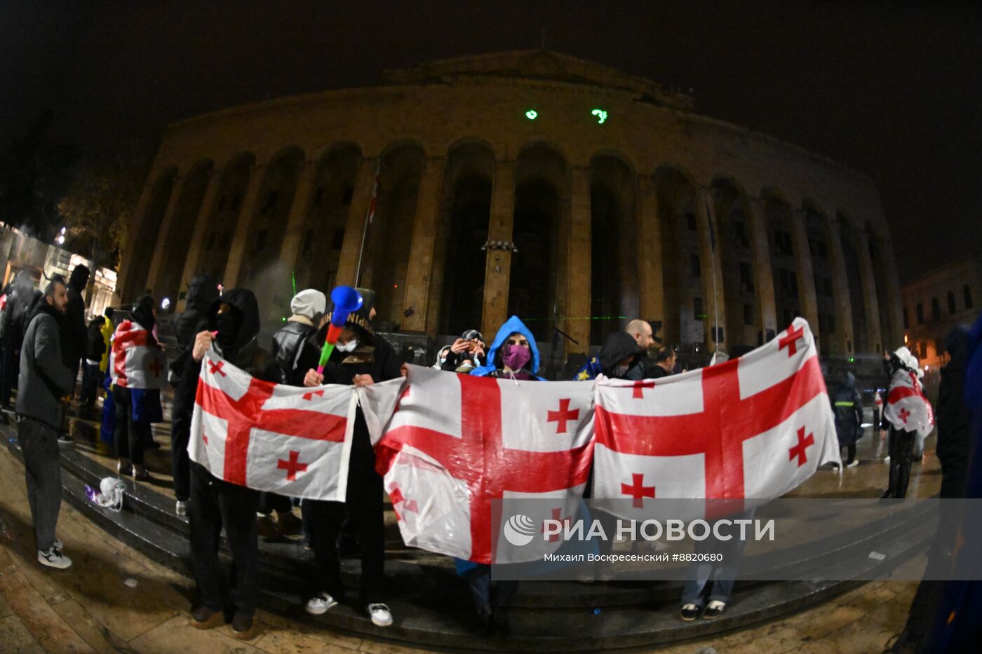 Акция протеста оппозиции в Тбилиси