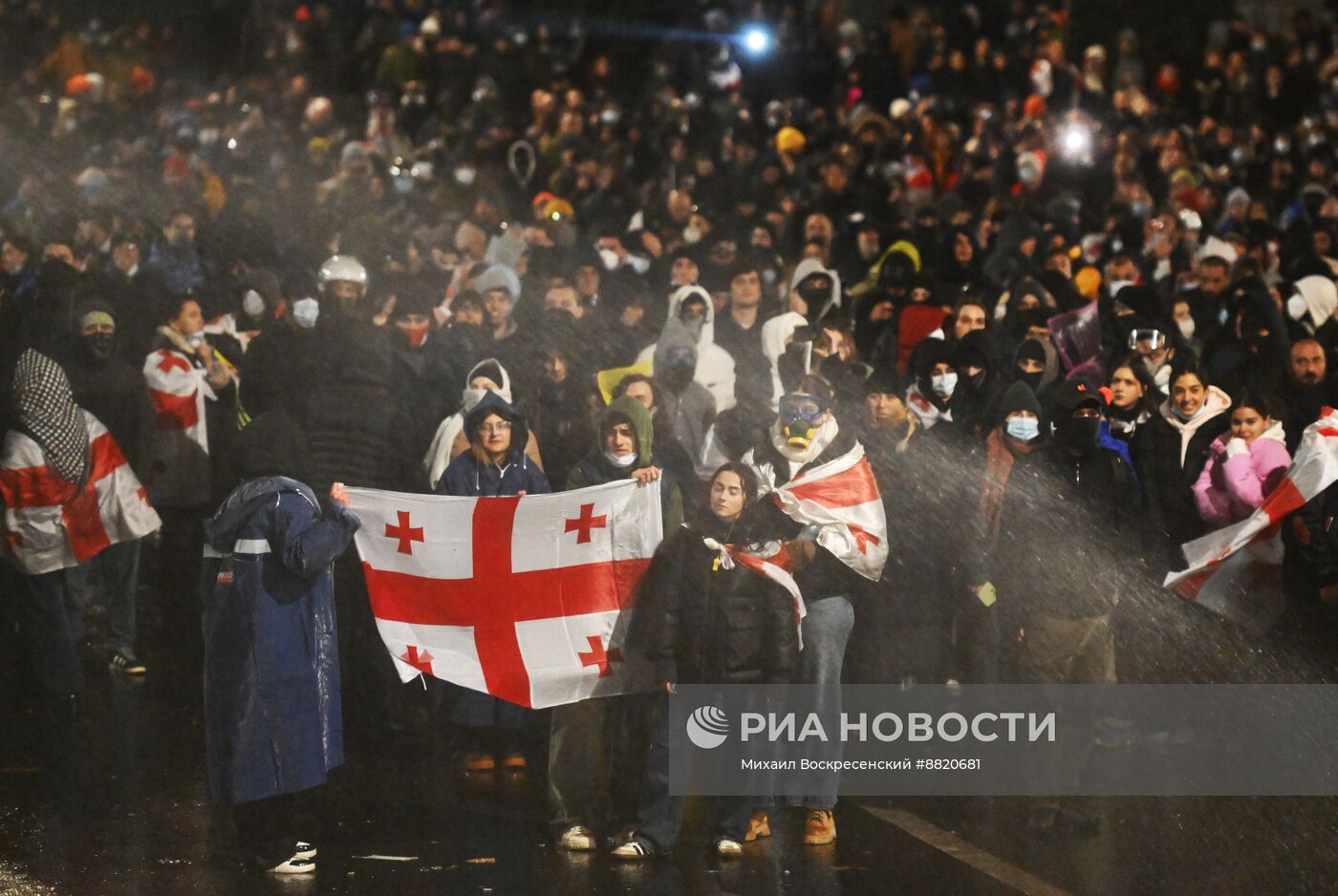 Акция протеста оппозиции в Тбилиси