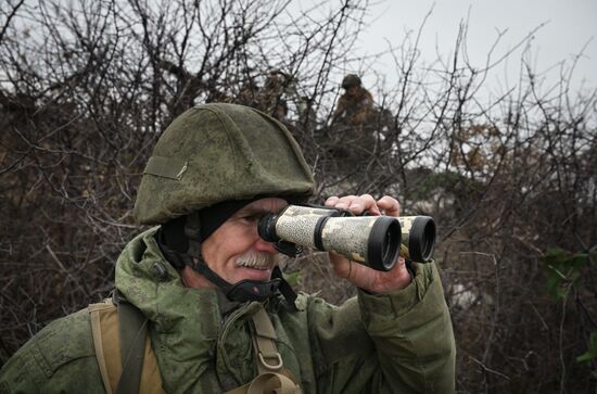 Боевая работа расчета зенитной установки ЗУ-23 группировки войск "Центр" на Красноармейском направлении СВО